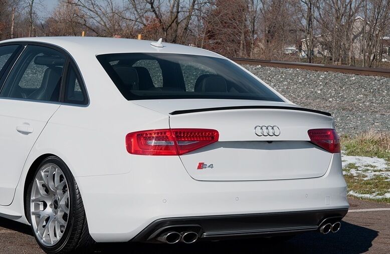Boot Lip Spoiler for Audi B8 2009 Unpainted (MATTE BLACK)