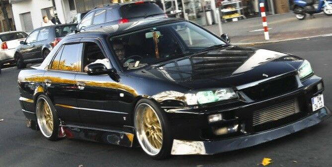 Unpainted Boot LIP SPOILERS for Nissan Skyline R34 Sedan- Matte Black