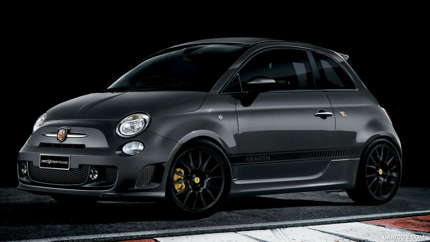 UNPAINTED Fiat Abarth 595 REAR SPOILER ON THE ROOF - MATTE BLACK