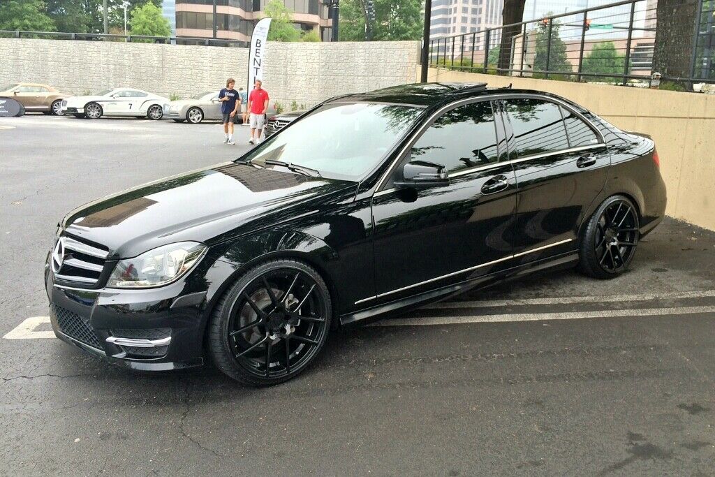 PAINTED Mercedes Benz C-class C250 Boot Lip Spoiler -GLOSS BLACK