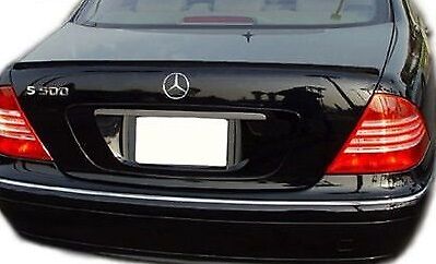 UNPAINTED TRUNK LIP SPOILER SPOILER FOR MERCEDES BENZ For W210 W220 -MATTE BLACK