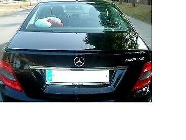 PAINTED MERCEDES-BENZ W204 TRUNK LIP SPOILER  GLOSS BLACK  # 040