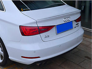 UNPAINTED AUDI A3 S3 8V Saloon 4D 2014-2017 REAR Boot Spoiler Lip